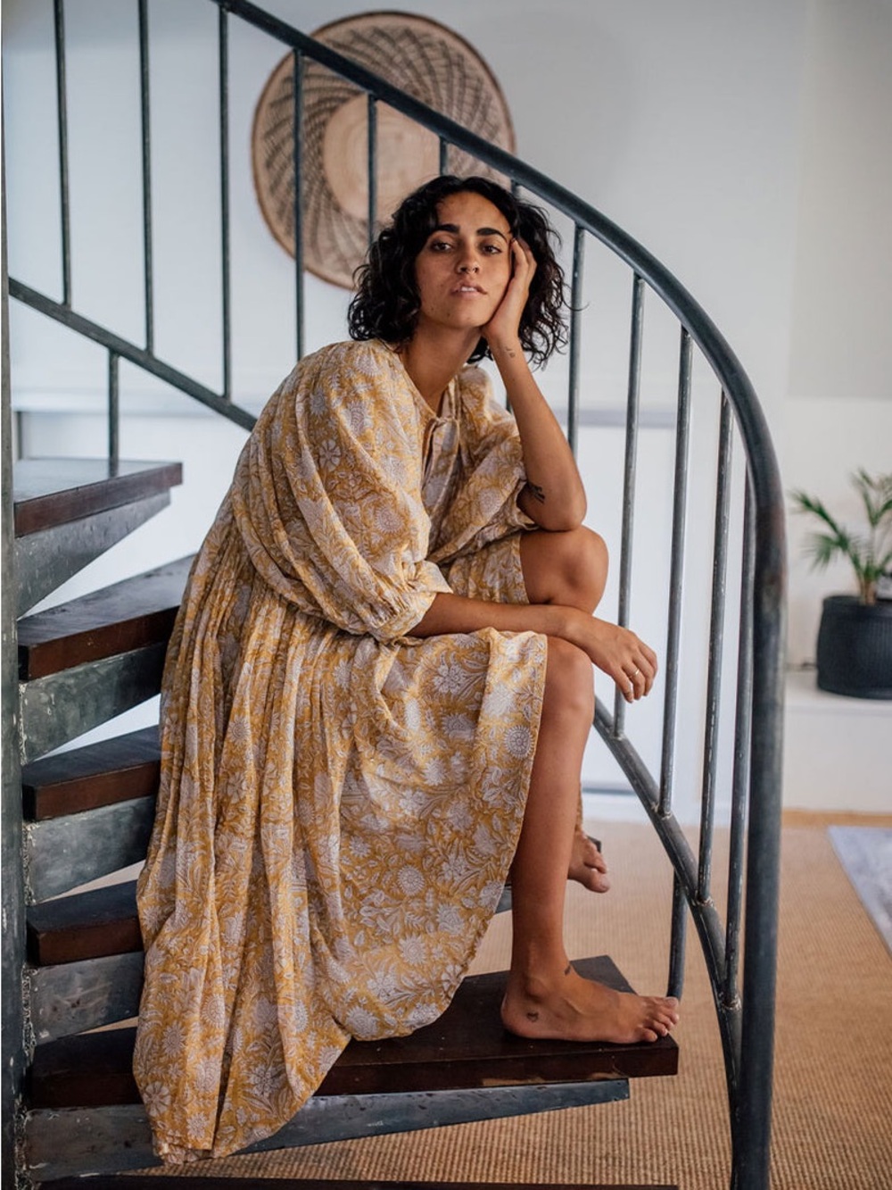 DAUGHTERS OF INDIA KYRA DRESS IN CUMIN SZ S - Picture 4 of 10